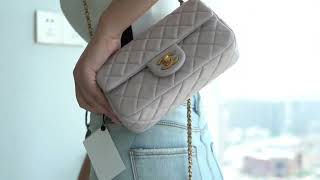 MODEL SHOW: CHANEL PEARL CRUSH MINI FLAP BAG AS1787 B02916 NJ530