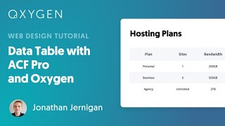 How To Make A Data Table In WordPress With ACF Pro And Oxygen