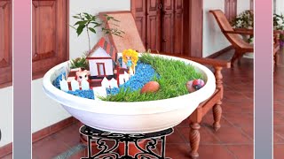 how to make a miniature garden, മിനിയ്ചർ ഗാർഡൻ എങ്ങനെ ഉണ്ടാക്കാം