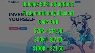 Bulenox 90% and Apex 80% Discount July 2024