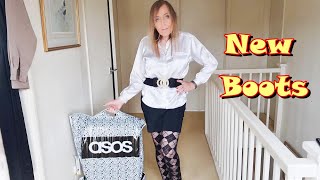 New Ankle Boots & Satin Blouse #transwoman  #transgenderwoman #mtf