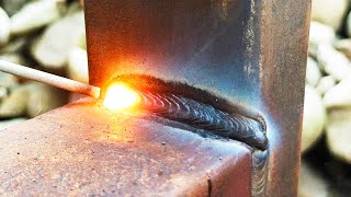 trick to weld a square tube with low voltage electricity _ welding tricks