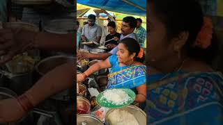 Hardworking Woman Selling Unlimted Non Veg Meals #shorts #ytshorts #chicken #trendingfoodshorts