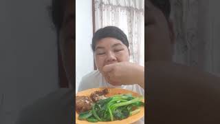 Mukbang ayam kecap pedas nikmat + sayur sawi hijau segar #mukbang