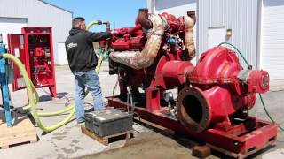 Green Industrial - DETROIT DIESEL 12V71 71237300 FIRE PUMP ENGINE WITH 14X10X20 MODEL 9000 PUMP USED