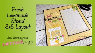 Fresh Lemonade Stand - 8 x 8 Scrapbook Layout - Giveaway