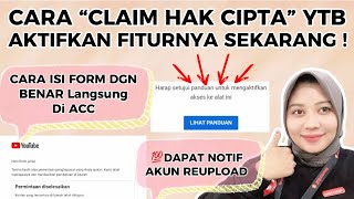 LANGKAH LANGKAH “CLAIM HAK CIPTA VIDEO” YANG BENAR DAN DI ACC YOUTUBE | CARA AKTIVASI HAK CIPTA