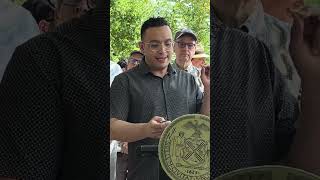 NYC Council Member Shaun Abreu from District 7 speaks at parks rally in Morningside Park #nycparks