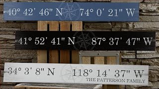 30 DIY projects in 30 Days - #19 – Longitude/Latitude Signs