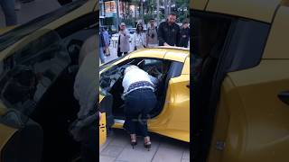 Rich blonde lady entering her Ferrari at Monaco Casino #billionaire #monaco #luxury #lifestyle #fyp