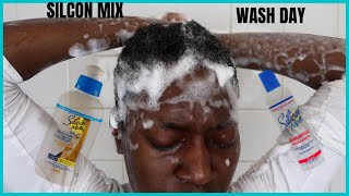 SILCON MIX HAIR REVIEW ON 4B HAIR| A  WASH DAY #naturalhair #4bhair