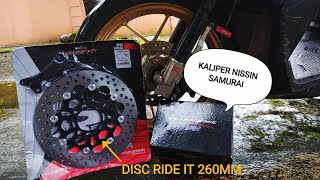 PROJECT VARIO // Pasang disc ride it 260mm dan kaliper nissin samurai (part 2)