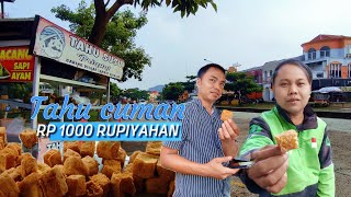 Tahu sutra susu krispi enak renyah di jual cuman 1000 perak rugi kalo engga beli tahu ini