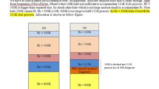 OS: Best –Fit Memory Allocation Algorithm