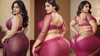 [Beautiful Saree 4k Ai Art Indian Lookbook | Plus Size Model Indian Saree Part  38