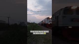 KA 122 Malabar Sore Ngebut Melintas Stasiun Rancaekek