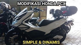 MODIFIKASI HONDA PCX PUTIH MENJADI MOTOR TOURING #hondapcxclubindonesia #hondapcx160  #hondapcx