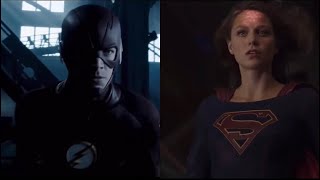 The Flash Vs. Supergirl || Crossover - The Flash 3x08 | HD