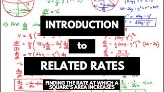 Introduction to Related Rates - Rate of Change in the Area of a Square