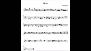 Mercy Shawn Mendes NOTES/SPARTITO/SHEET MUSIC