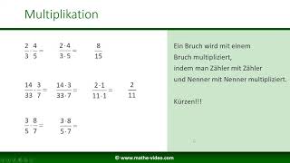 Bruchrechnung: Brüche multiplizieren