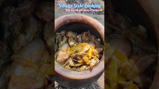 Village Style Chicken gravy🤤 #villagelife#chicken#kabhinakabhi#shorts#gourmetgreenery#viral#trending