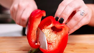 How to Cut Bell Peppers into Stir Fry Strips