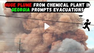 Huge Plume From Chemical Plant in Georgia Prompts Evacuations/conyers ga,biolab conyers,biolab fire