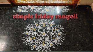 simple Friday rangoli 9x5 dot