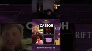 CASEOH WINS VARIETY STREAMER OF THE YEAR #caseoh #shorts