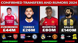 🚨 NEW CONFIRMED TRANSFERS & RUMORS FOR SUMMER 2024! 🤪🔥 ft. Zubimendi, Cherki, Rodrygo, Salah...