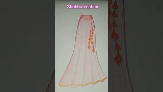 lehenga drawing design #shorts