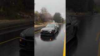 R34 GTR in the rain and fog. SOUND ON! #asmr