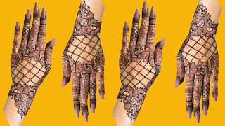 mehndi designs back side simple and easy stylish |mehndi design simple full hand front back side