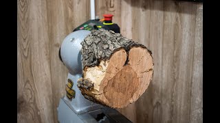 Woodturning - Pear log to beautiful vessel