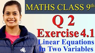 Q 2, Ex 4.1 - Chapter 4 - Linear Equations In Two Variables, Class 9th Maths CBSE