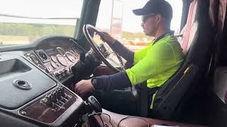 Driving double clutch truck… #australia #trucking #truck