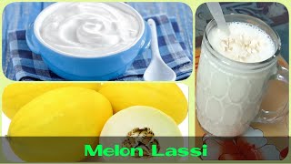 Melon lassi.energetic and refreshing drink for ramadan.