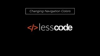 Changing the navigation colors with Lesscode 1.4