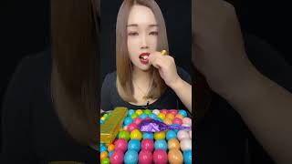 ASMR mukbang fun 😍 Eating toy candies and sweet surprises #shorts