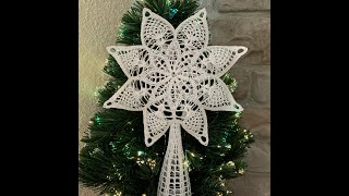 How to Crochet a Christmas Tree Topper - 8-Point Star