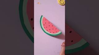 DIY 3D Watermelon 🍉 || How To Make Paper Watermelon || Eshu Art&Craft #shorts #viralshort #craft