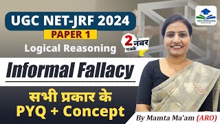 Informal Fallacy | Logical Reasoning | Paper -1 | NTA UGC NET | Apni University | By Mamta Ma'am