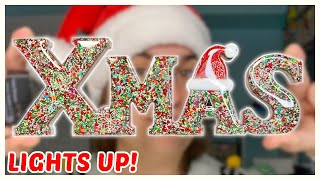 Light Up Resin XMas Table Decoration | DIY Christmas Decor