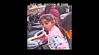 Cute Girl Shocking 😂 Reactions 🥰❤️ Kawasaki Zx10r 🔥#publicreaction #girlreaction #shorts