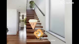 Toast falls down the stairs part 2