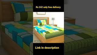 Microfiber 3d Printed Single Bedsheet With 1 Pillow Cover