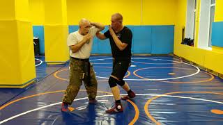 От двойки.Трёхударный вход.Продолжение темы. В Н Крючков/self-defense from attacks jab+cross