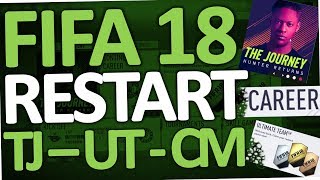 Fifa 18 - How to restart The Journey, Ultimate Team & Career Mode