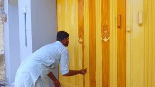 لوہے کے دروازے پر پینٹ پولش ڈیزائن بنانے کا طریقہ | main door water paint polish